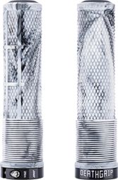Paire de Grips DMR Deathgrip2 Race Grips Flangeless Camouflage Neige