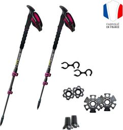 Bâton Grande Randonnée Télescopique - B-LIGHT CARBON ALU MK2 - RUBIS