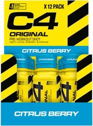 C4 Original Shots (12x60ml) - Cellucor - Citrus Berry - Shooters énergétiques