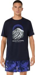 Camiseta de trail Asics Fujitrail con logotipo, azul, para hombre