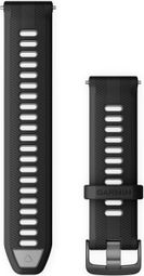 Garmin Forerunner 22 mm Silicone Polsband Zwart Poeder Grijs