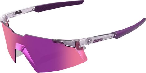 100% A2 Aspire Tokyo Run Sunglasses, Translucent Mauve - Purple Mirror