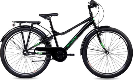 S’COOL troX  VTT enfant  3 vitesses  Noir/Vert néon