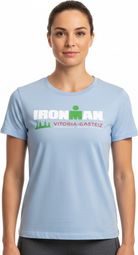 Ironman Vitoria Dames Hemelsblauw Korte Mouw T-Shirt
