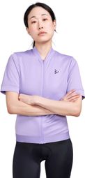 Maglia da ciclismo a maniche corte Craft Core Essence Regular Fit Lavender da donna