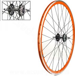 ROUE ARRIERE VELOX 700C FIXIE ORANGE ALU MOYEU FLIP FLOP