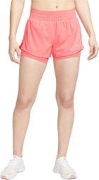 Pantaloncini 2 in 1 Nike Dri-Fit One 3in Pink Donna