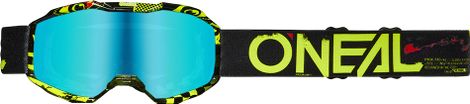 O'Neal B-10 Attack Kids Goggle Black/Yellow Radium Blue