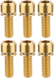 Kit de 6 Vis Titane pour Potence Title ST1/ST2 Or