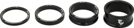 Set van 4 Wolf Tooth Precision Headset Spacers Kit Zwart