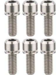 Kit de 6 Vis Titane pour Potence Title ST1/ST2 Chrome