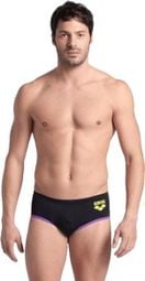 Slip de Bain Arena One Big Logo Noir Violet Homme