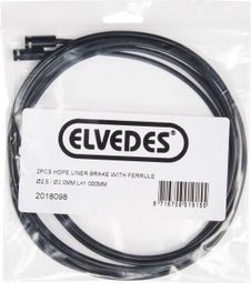Guía de cable Elvedes 1000mm Ø2.5 / 2.0mm Negro (x2)