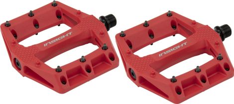 Insight Thermoplastic DU Flat Pedal Paar Rot