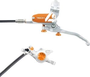 Hope Tech4 X2 Disc Break - Tubo standard anteriore argento/arancione