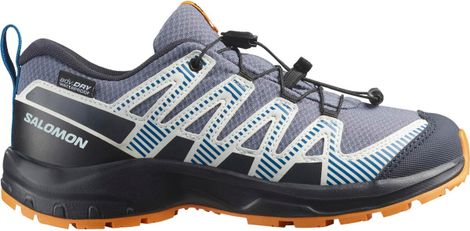 Salomon XA Pro V8 Waterproof Trail Shoes, Blue, Kids