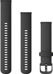 Bracelet de Montre Garmin Quick Release 20 mm Silicone Noir Gris