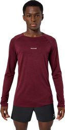 Camiseta Trail NNormal Merino 02 Burdeos para hombre
