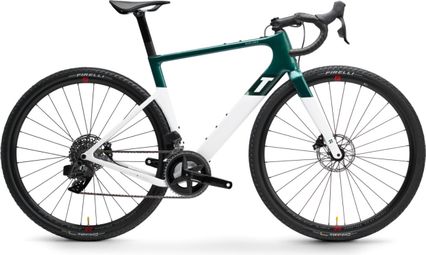 Bicicleta Gravel 3T Exploro Race Sram Force eTap AXS 12V 700 mm Verde Esmeralda Blanca 2022