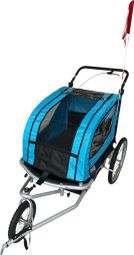 Remorque pour enfants Poussette 2en1 - Bleu - Imperméable