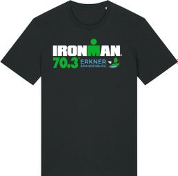 Camiseta negra de manga corta para hombre Ironman 70.3 Luxemburgo