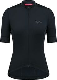 Kurzarm Trikot Rapha Jersey Schwarz/Grau Damen