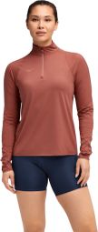Women's Hoka GlideTech Red 1/4 Zip Top