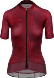 Maillot Manches Courtes Femme Bioracer Epic Warp avec Manchettes Bordeaux