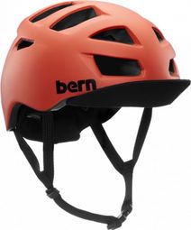 Bern Allston Satin Coral Helmet with Visor