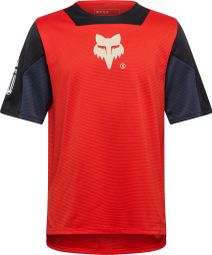 Fox Defend Elevated Junior Short Sleeve Jersey Red 