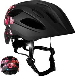 Casque vélo enfant 6-12 ans|Cœur Noir|Crazy Safety|Certifié EN1078
