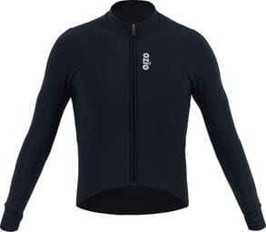 Ozio Maillot Cycliste manches longues Team Noir (Coupe Ajustée)