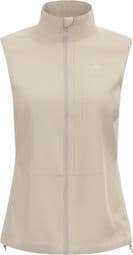 Women's Sleeveless Jacket Odlo Zeroweight Warm 2.0 Beige