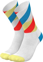Chaussettes Running Incylence Loops Blanc/Bleu/Jaune
