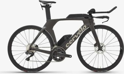 Bicicletta da triathlon Cervélo P5 Shimano Ultegra Di2 12V 700 mm Nero Carbonio 2024 | T.54 170/180 cm - Bicicletta da esposizione