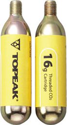 TOPEAK 2 cartouches de CO2 CARTRIDGE 16G