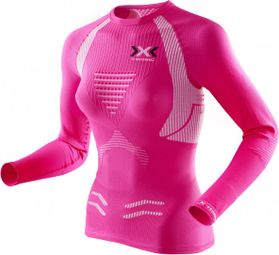 Maillot manches longues X-BIONIC THE TRICK Running Rose/Blanc Femme