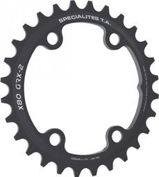 PLATEAU GRAVEL DOUBLE DIAM 80 INTER 30DTS NOIR X80 GRX600/810 (COMP.SHIM. 4 BRAN.) TA