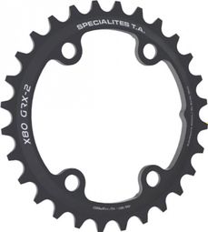 PLATEAU GRAVEL DOUBLE DIAM 80 INTER 30DTS NOIR X80 GRX600/810 (COMP.SHIM. 4 BRAN.) TA