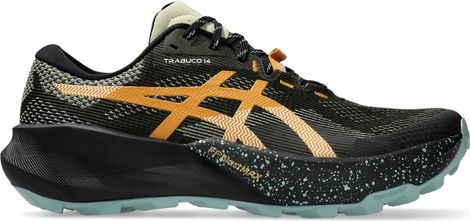 Zapatillas de trail Asics Trabuco 14, color caqui/negro, para hombre