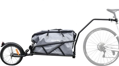 Remorque vélo mono-roue avec sac et amortisseur