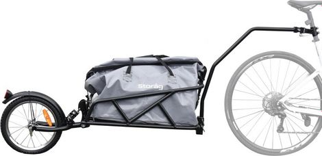 Remorque Vélo Mono-roue Amortie avec Sac sur Tige de Selle