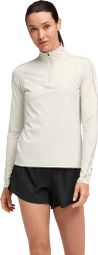 Hoka GlideTech Beige 1/4 Zip Top voor dames