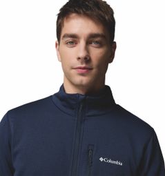 Veste Polaire Columbia Essential Hike Grid Bleu Foncé — vue 5