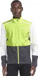 Men's Craft ADV Bike Hydro Lumen Yellow Grey Waterproof Jacket