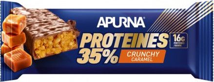 Barritas hiperproteicas Apurna Crunchy 35 % caramelo - 45 g
