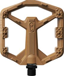 Pair of Crankbrothers Stamp 0 Composite Flat Pedals, Brown