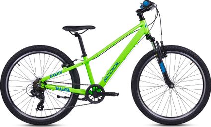 S’COOL Xroc pro  vélo enfant  7 vitesses  Vert néon/Bleu océan