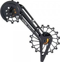 Jockey Wheel System KCNC Galets de Dérailleur Shimano 8000/9100 12+16 Dents Roulement Céramique Noir