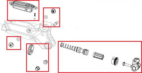 SRAM-Ersatzteile für den Bremshebel Maven Ultimate / Silver B1